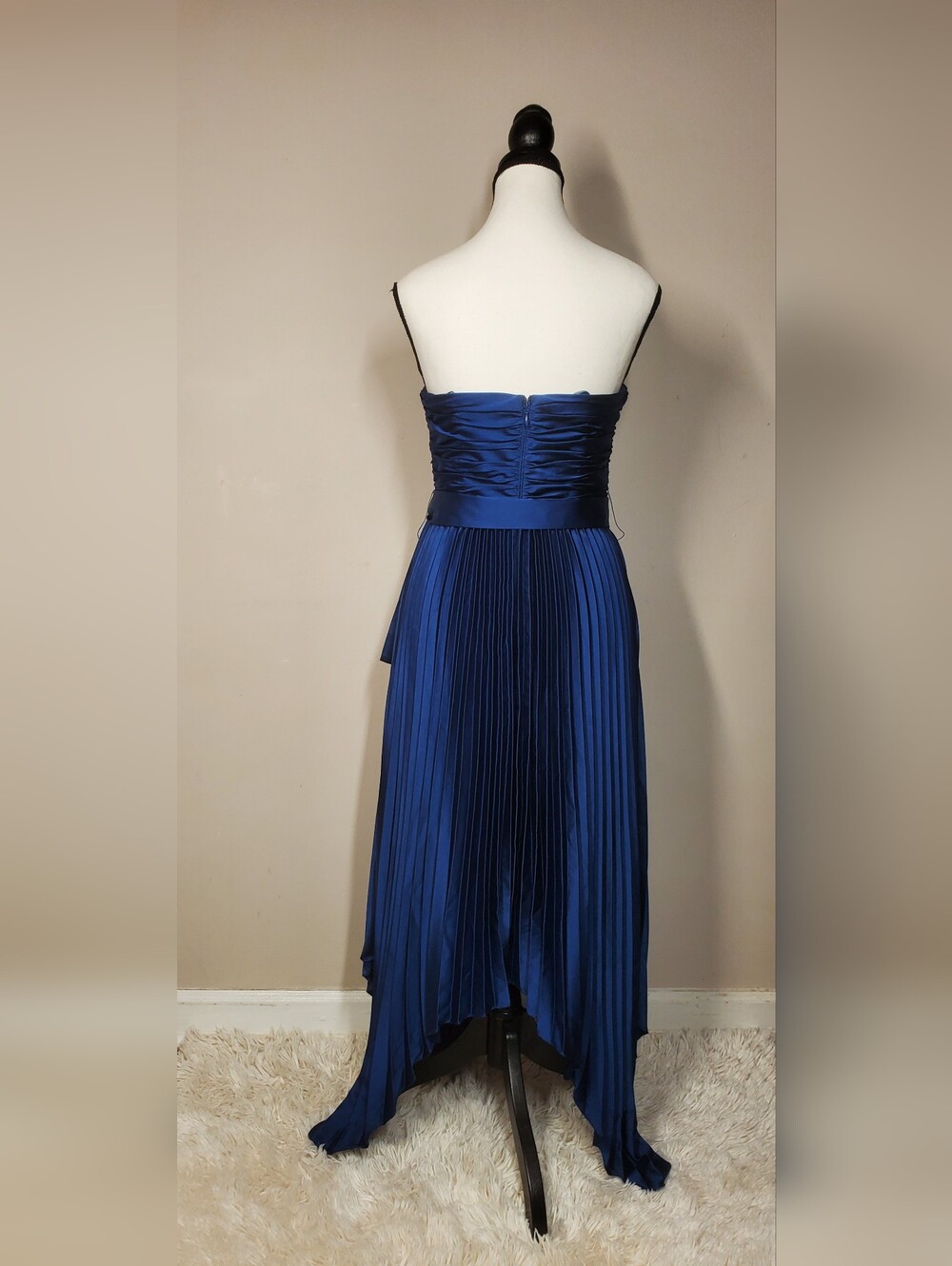 Amur Khloe Sweetheart Satin Dress Muted Blue Size 4 Retail $ 598 - Picture 11 of 16